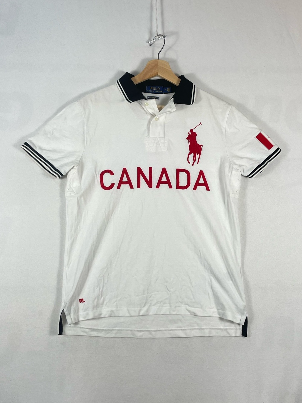 Polo Ralph Lauren CANADA Embroidered Shortsleeve Big Pony Custom Slim Fit Sz M